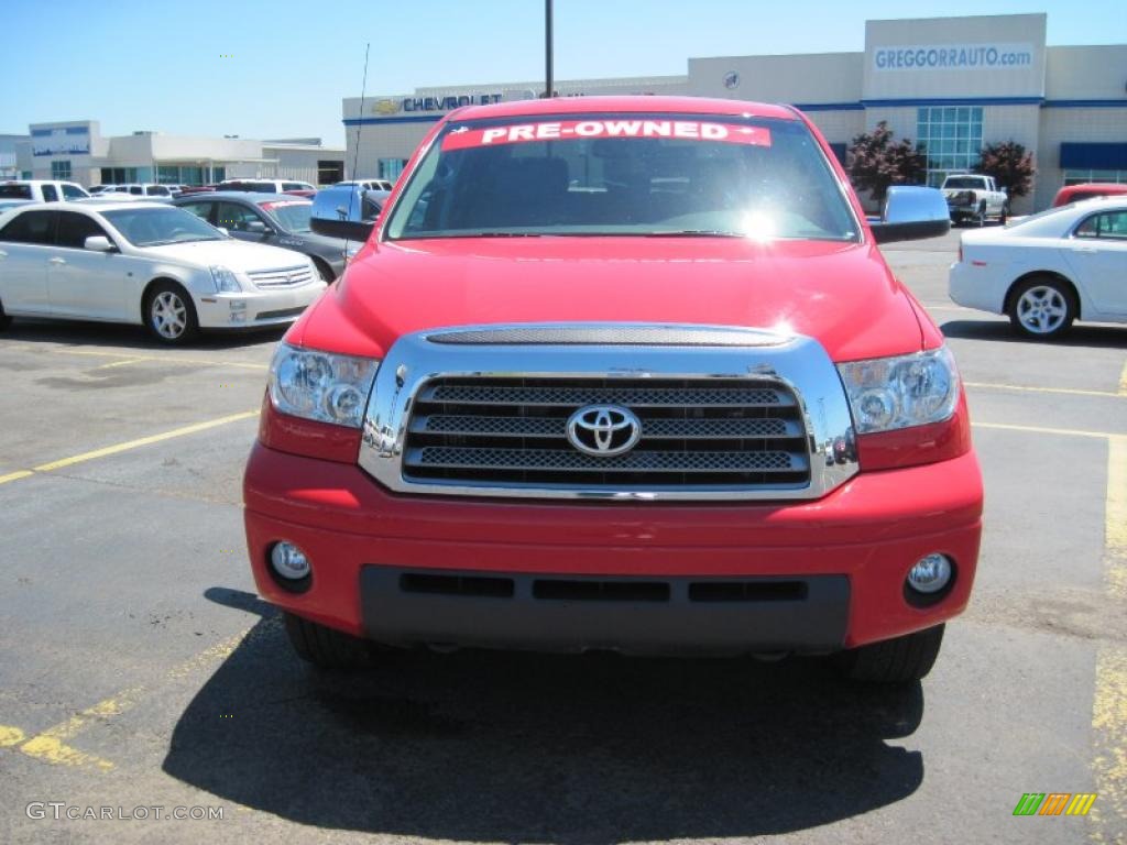 2007 Tundra Limited CrewMax 4x4 - Radiant Red / Graphite Gray photo #2