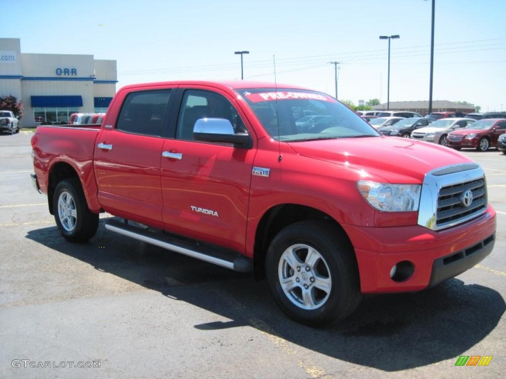 2007 Tundra Limited CrewMax 4x4 - Radiant Red / Graphite Gray photo #6