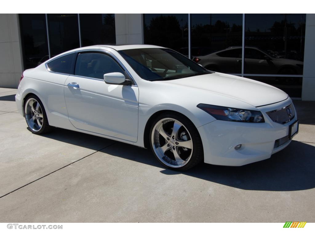 2010 Accord EX-L V6 Coupe - White Diamond Pearl / Ivory photo #1