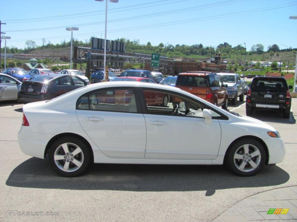 2007 Civic EX Sedan - Taffeta White / Ivory photo #7