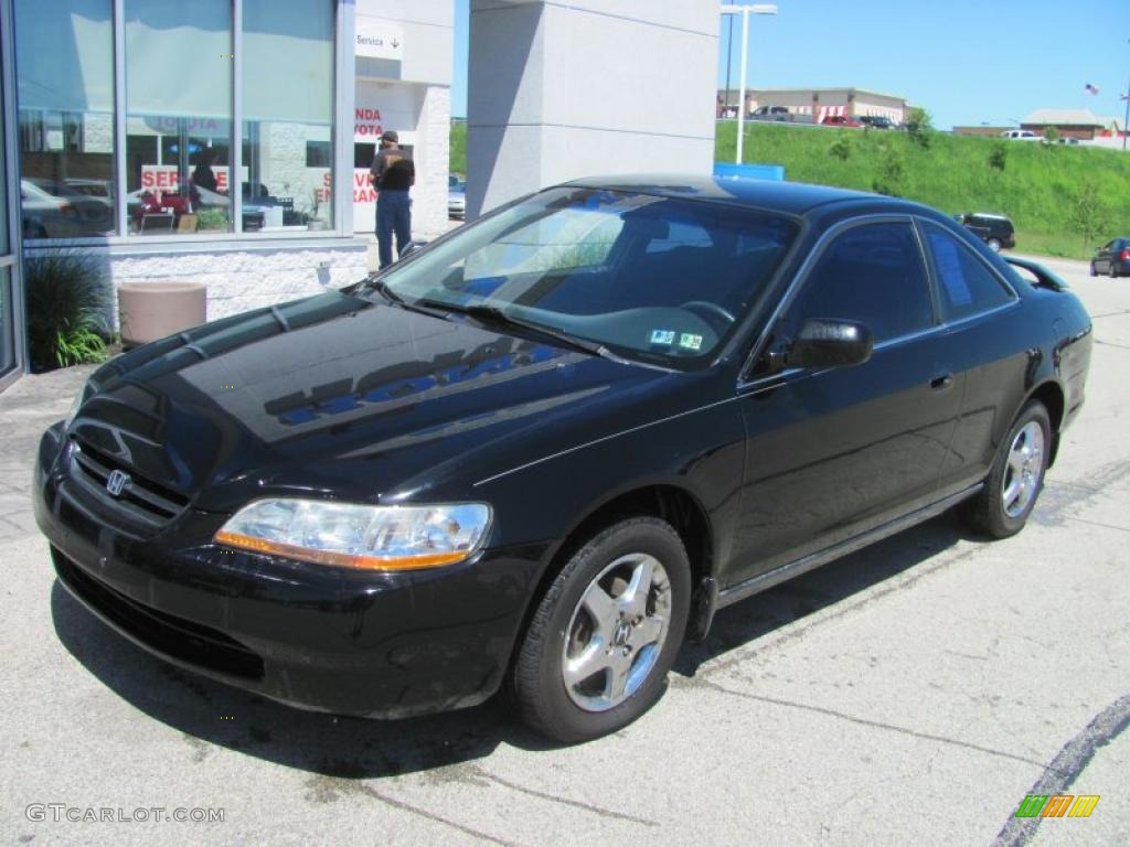 1999 Accord LX Coupe - Flamenco Black Pearl / Charcoal photo #2