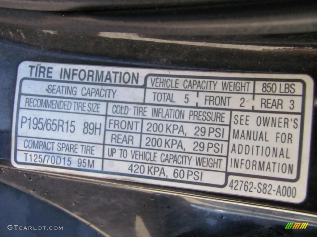 1999 Accord LX Coupe - Flamenco Black Pearl / Charcoal photo #18