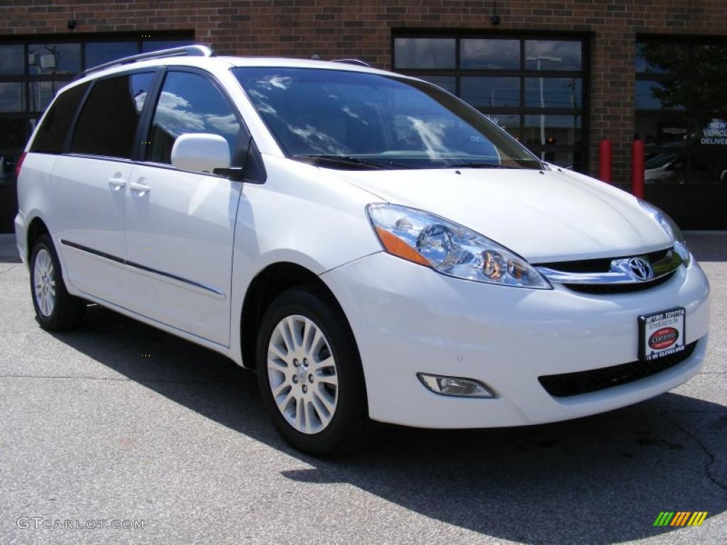 2008 Sienna Limited AWD - Arctic Frost Pearl / Fawn photo #1