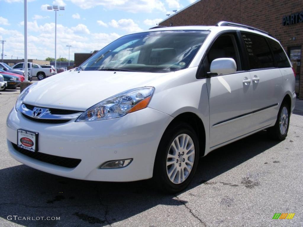 2008 Sienna Limited AWD - Arctic Frost Pearl / Fawn photo #7