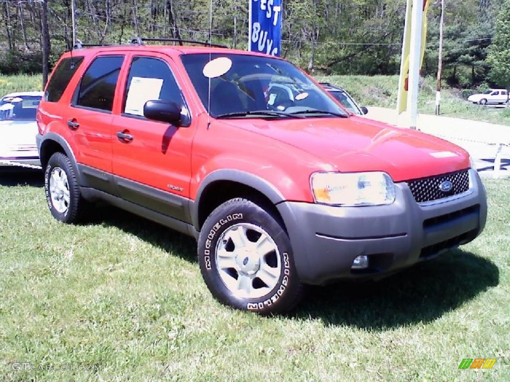 2001 Escape XLT V6 4WD - Bright Red Metallic / Medium Graphite Grey photo #1