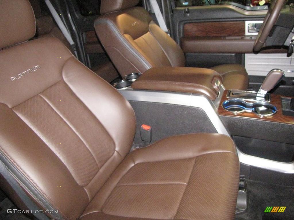 2010 F150 Platinum SuperCrew 4x4 - Tuxedo Black / Sienna Brown Leather/Black photo #11
