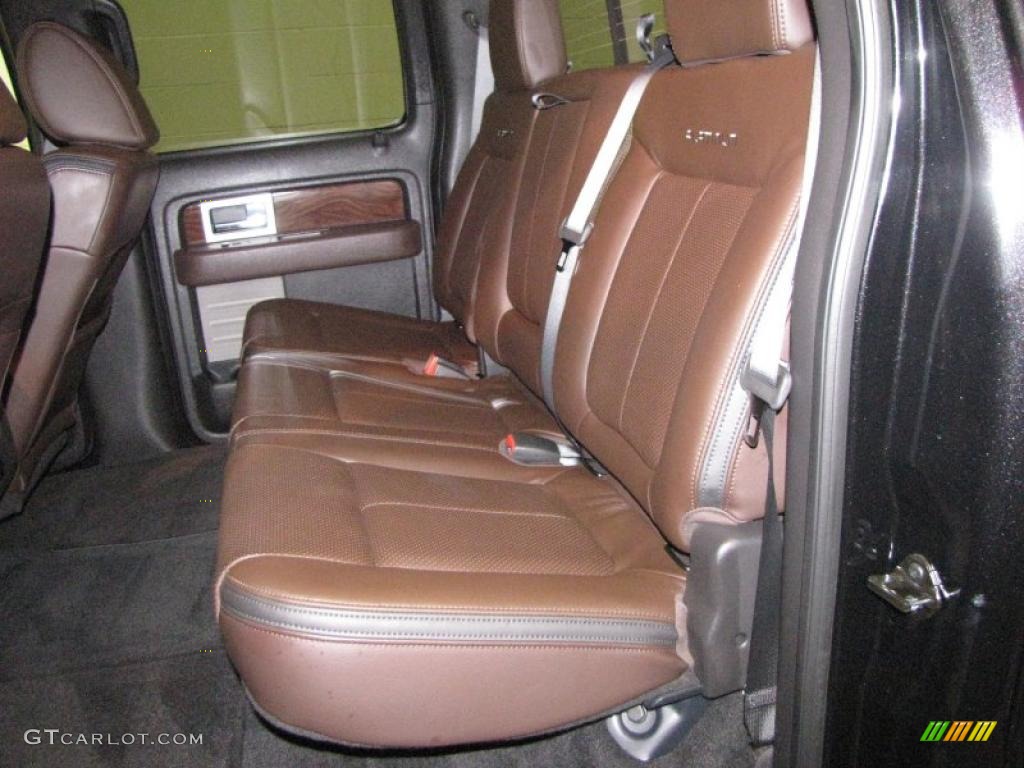 2010 F150 Platinum SuperCrew 4x4 - Tuxedo Black / Sienna Brown Leather/Black photo #12