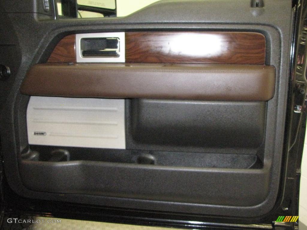 2010 F150 Platinum SuperCrew 4x4 - Tuxedo Black / Sienna Brown Leather/Black photo #15