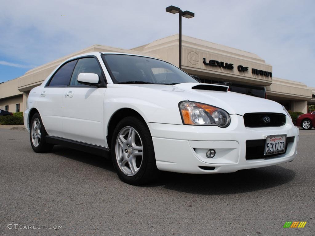 2004 Impreza WRX Sedan - Aspen White / Dark Gray photo #1