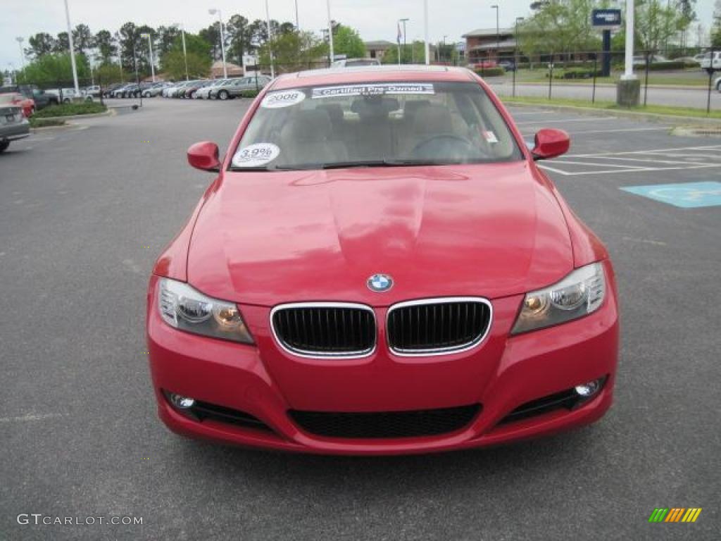 2009 3 Series 328i Sedan - Crimson Red / Beige photo #23