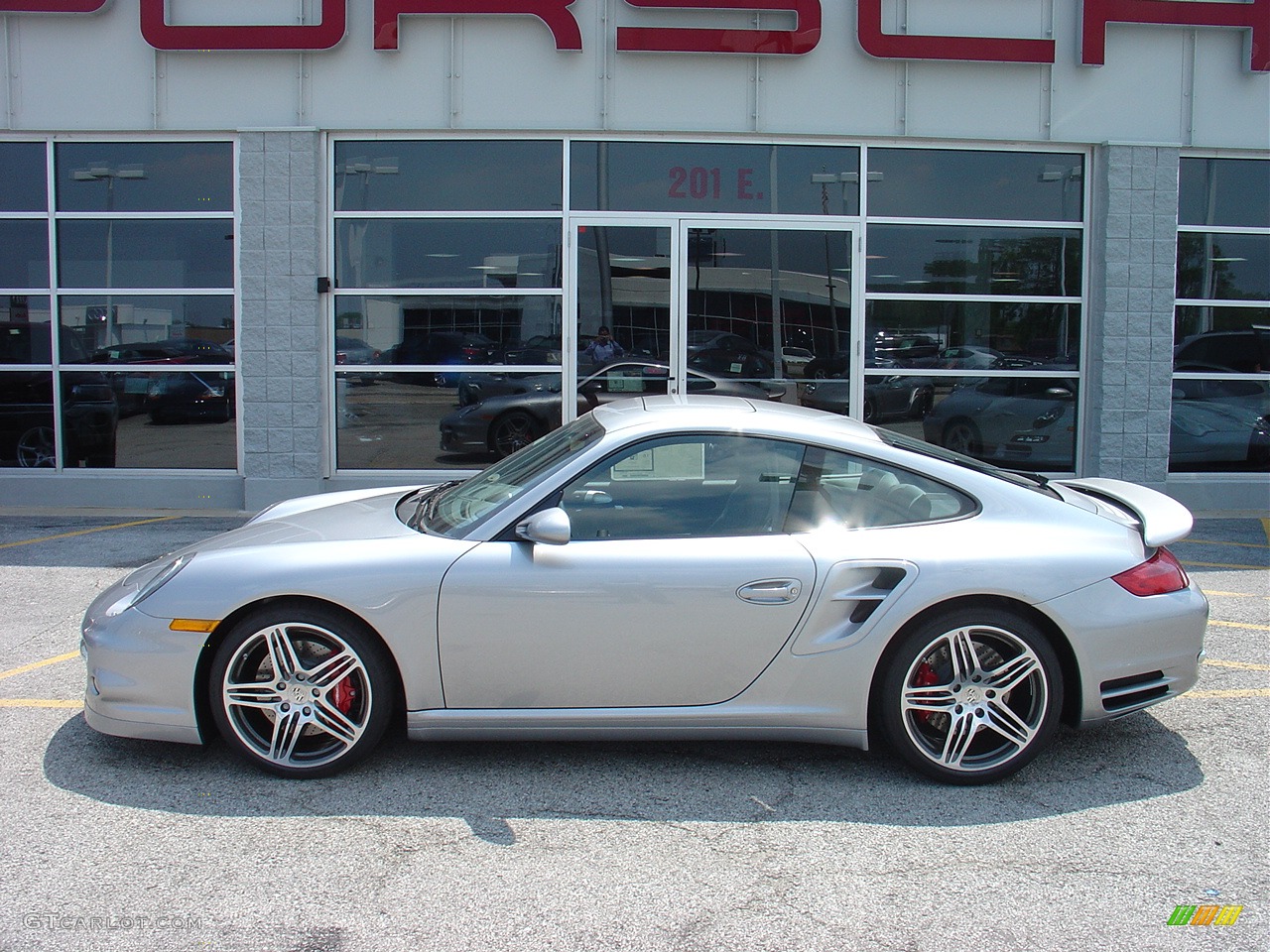 2008 911 Turbo Coupe - GT Silver Metallic / Natural Grey photo #8