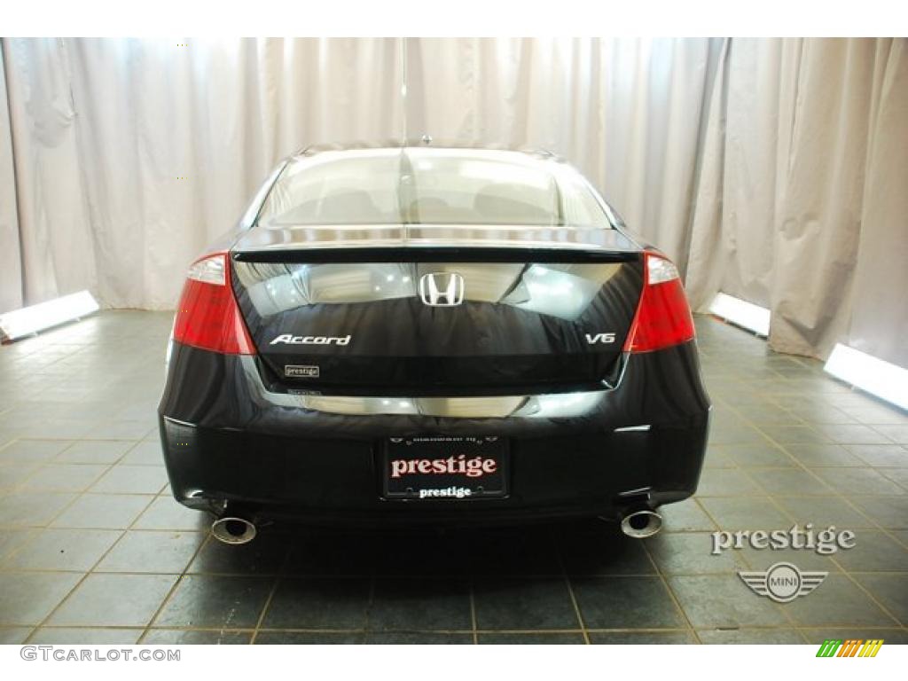 2009 Accord EX-L V6 Coupe - Crystal Black Pearl / Black photo #3