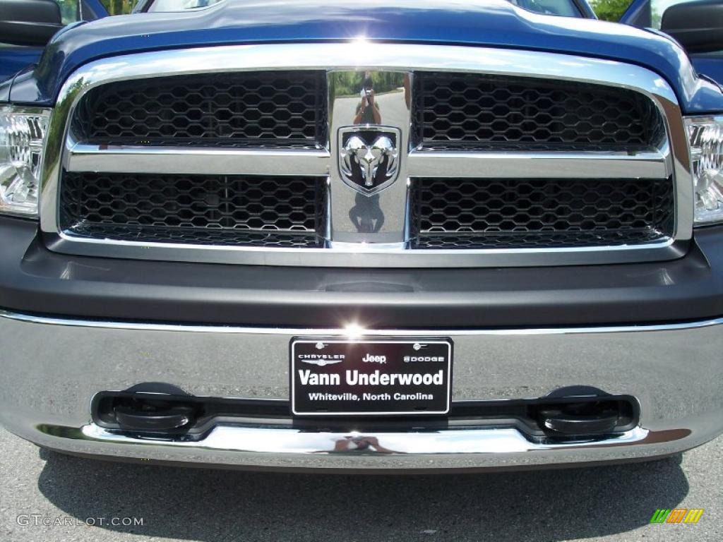 2010 Ram 1500 ST Quad Cab 4x4 - Deep Water Blue Pearl / Dark Slate/Medium Graystone photo #13