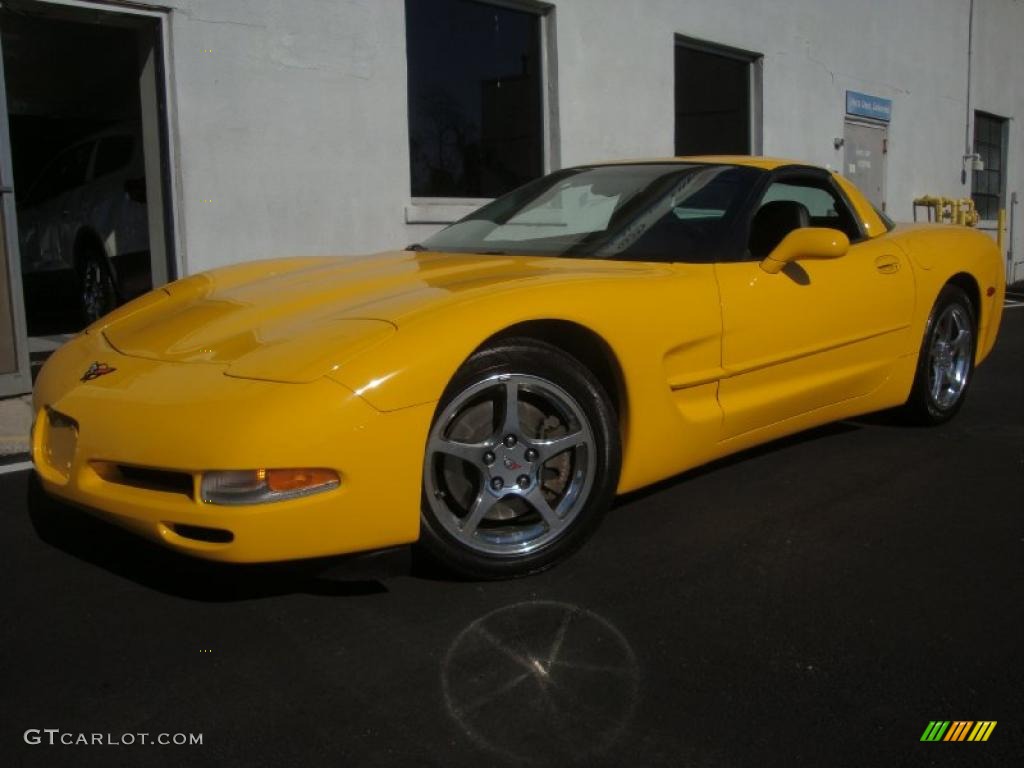 2004 Corvette Coupe - Millenium Yellow / Black photo #1