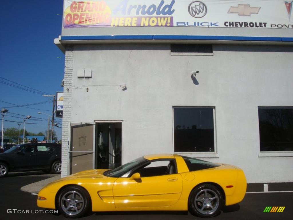2004 Corvette Coupe - Millenium Yellow / Black photo #3