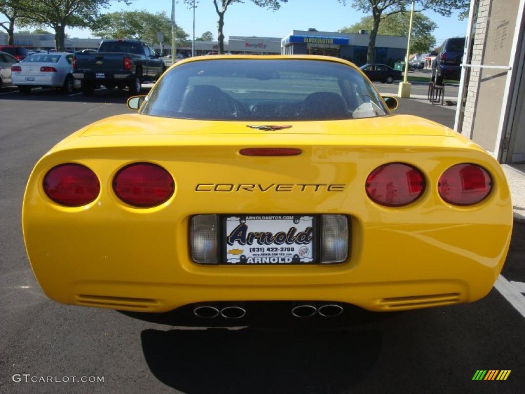 2004 Corvette Coupe - Millenium Yellow / Black photo #5