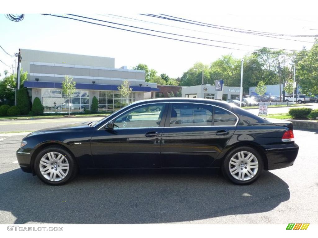 2003 7 Series 745Li Sedan - Jet Black / Basalt Grey/Flannel Grey photo #2