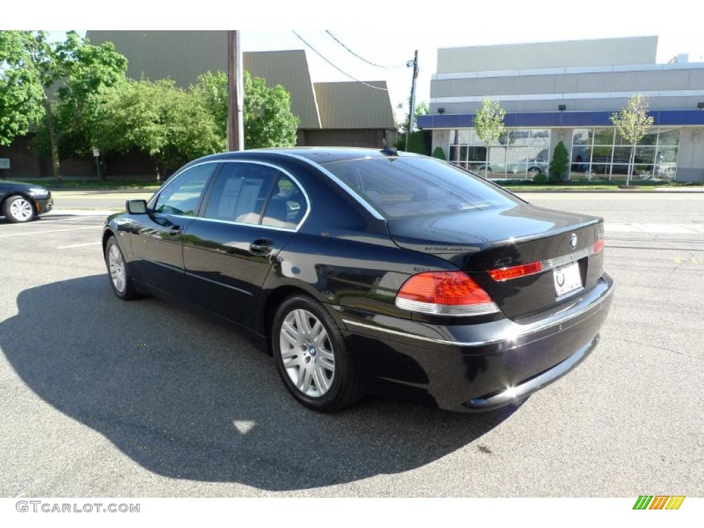 2003 7 Series 745Li Sedan - Jet Black / Basalt Grey/Flannel Grey photo #3