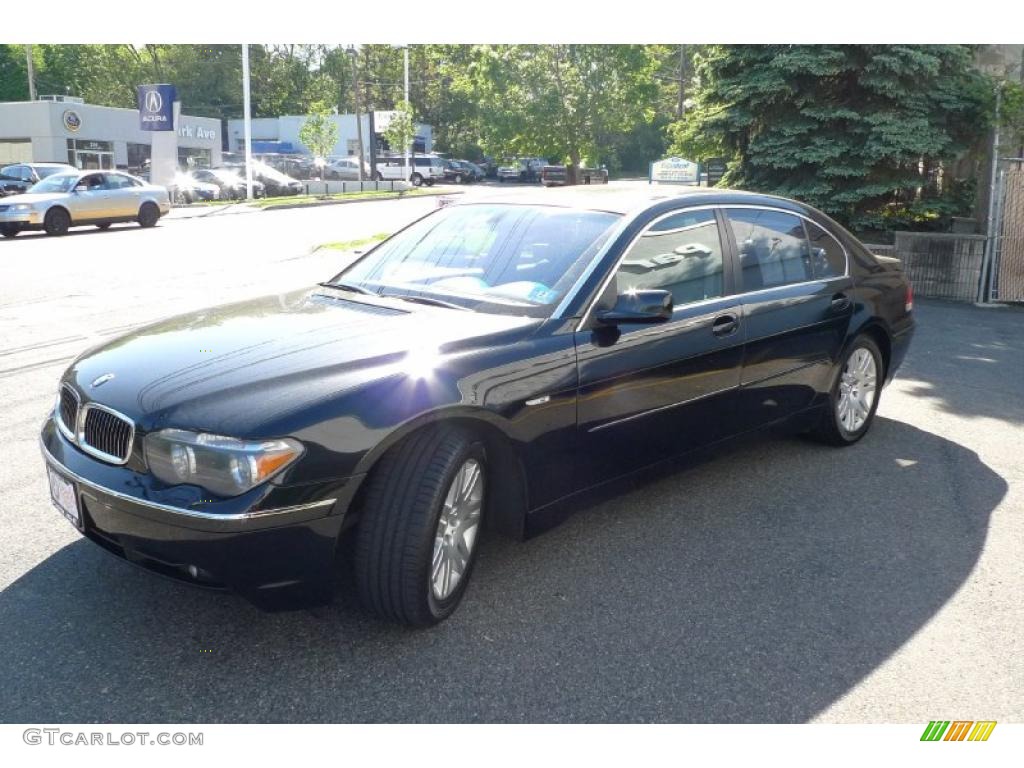 2003 7 Series 745Li Sedan - Jet Black / Basalt Grey/Flannel Grey photo #4