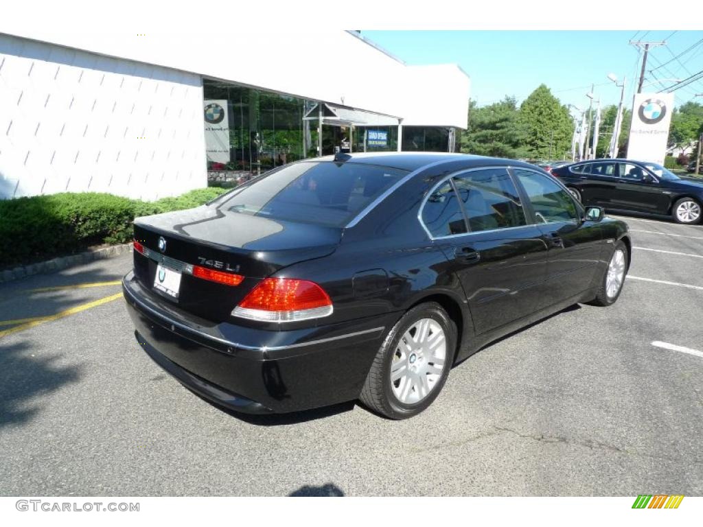 2003 7 Series 745Li Sedan - Jet Black / Basalt Grey/Flannel Grey photo #5