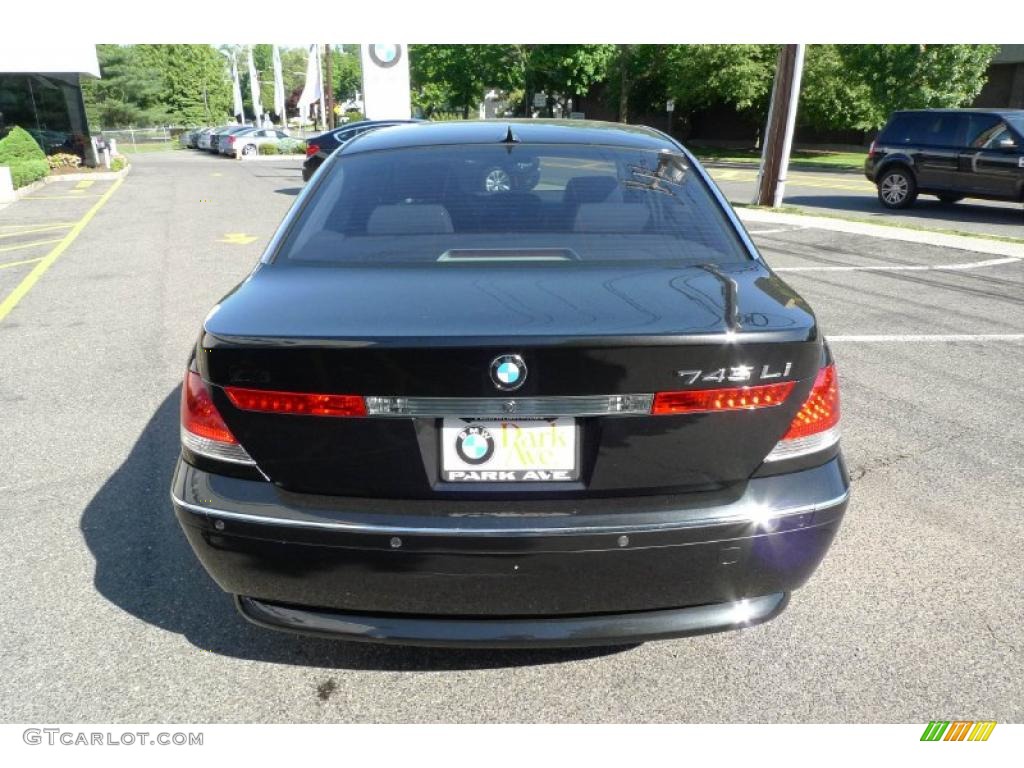 2003 7 Series 745Li Sedan - Jet Black / Basalt Grey/Flannel Grey photo #9