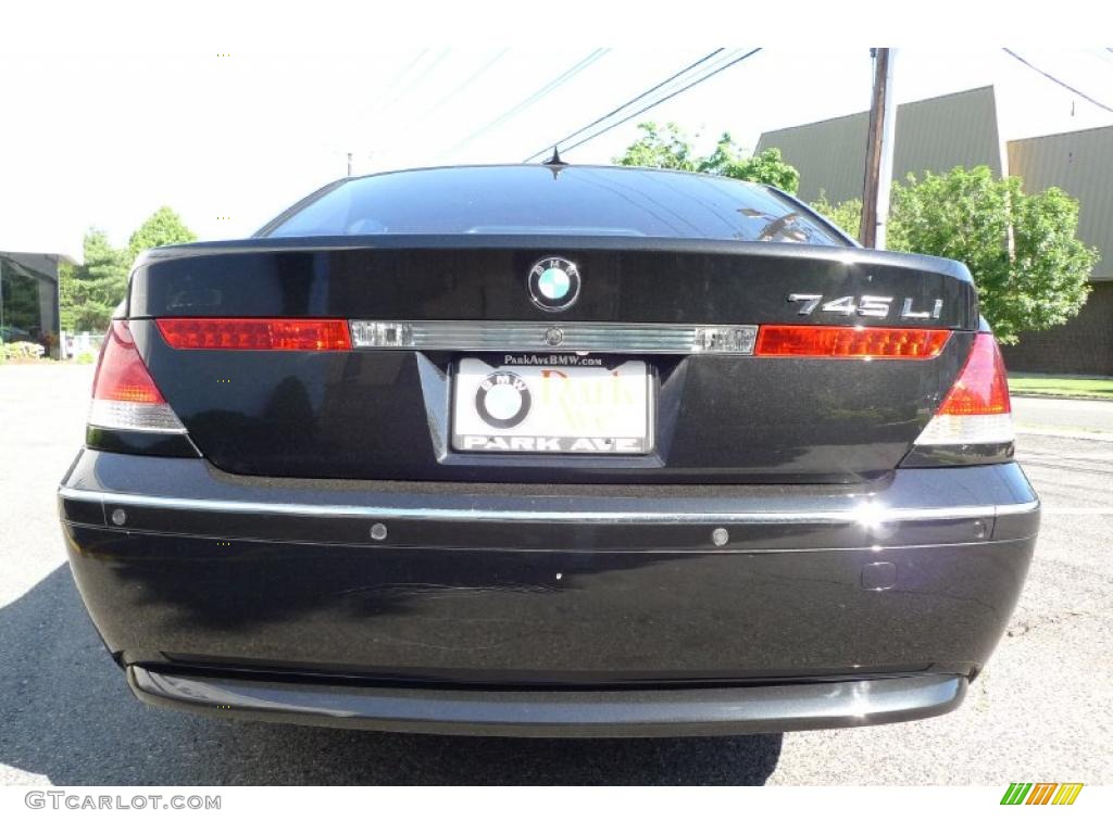 2003 7 Series 745Li Sedan - Jet Black / Basalt Grey/Flannel Grey photo #10