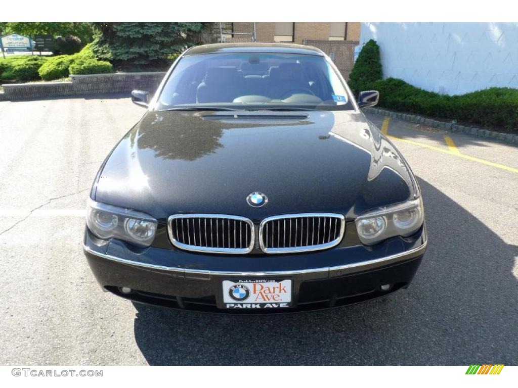 2003 7 Series 745Li Sedan - Jet Black / Basalt Grey/Flannel Grey photo #16