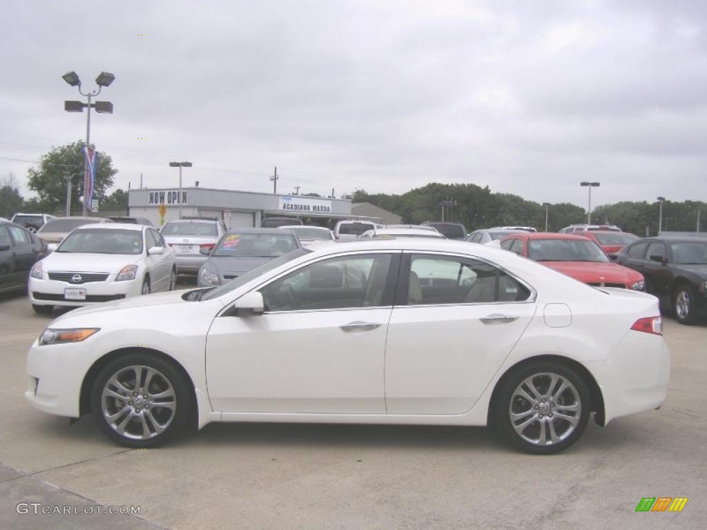 2009 TSX Sedan - Premium White Pearl / Parchment photo #2