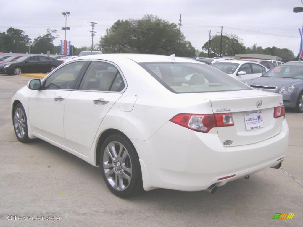 2009 TSX Sedan - Premium White Pearl / Parchment photo #3