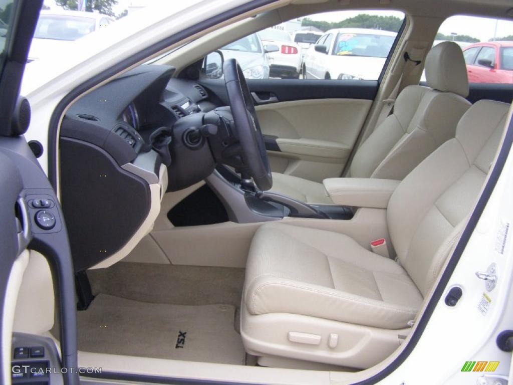 2009 TSX Sedan - Premium White Pearl / Parchment photo #9