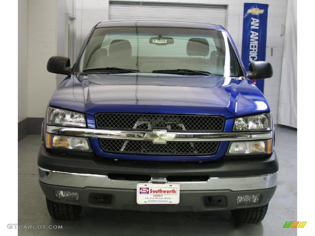 2003 Silverado 1500 Z71 Regular Cab 4x4 - Arrival Blue Metallic / Dark Charcoal photo #2