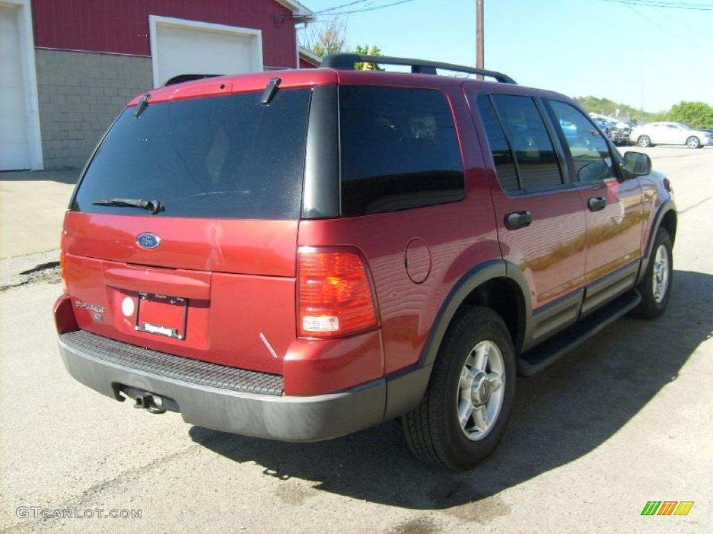 2003 Explorer XLT 4x4 - Redfire Metallic / Graphite Grey photo #5