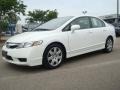 Taffeta White 2009 Honda Civic LX Sedan Exterior