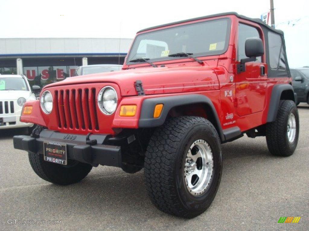 2006 Wrangler X 4x4 - Flame Red / Dark Slate Gray photo #1