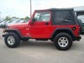 2006 Flame Red Jeep Wrangler X 4x4  photo #3