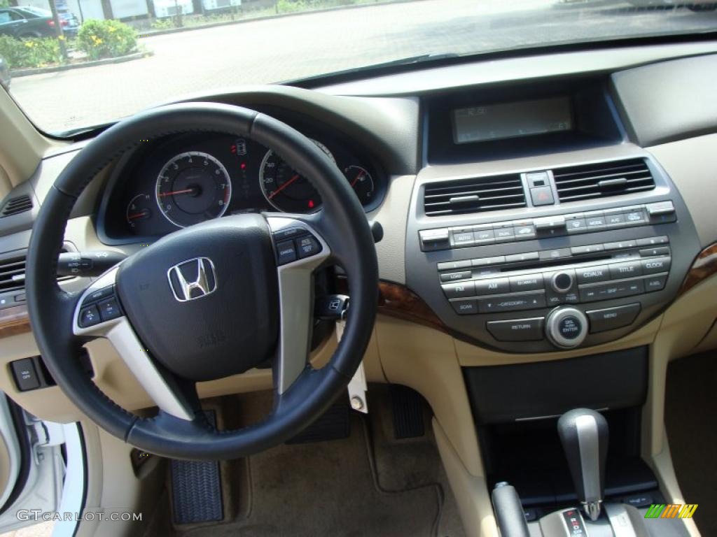 2008 Accord EX-L Sedan - Taffeta White / Ivory photo #17