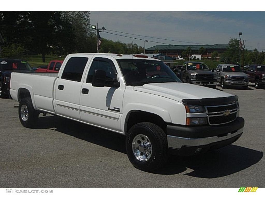 2007 Silverado 2500HD Classic LT Crew Cab - Summit White / Dark Charcoal photo #1