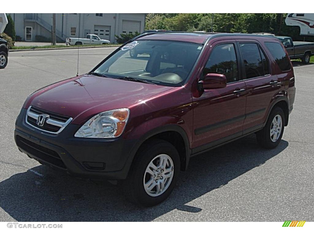 2002 CR-V EX 4WD - Chianti Red Pearl / Saddle photo #11