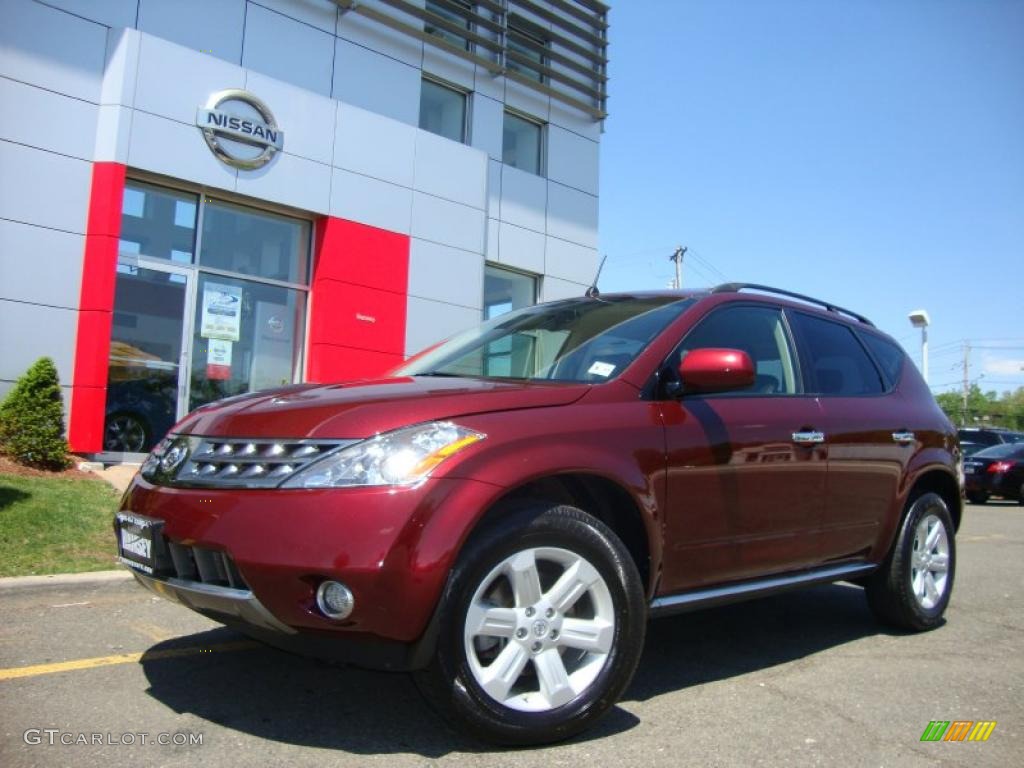 2007 Murano SL AWD - Merlot Pearl / Charcoal photo #4