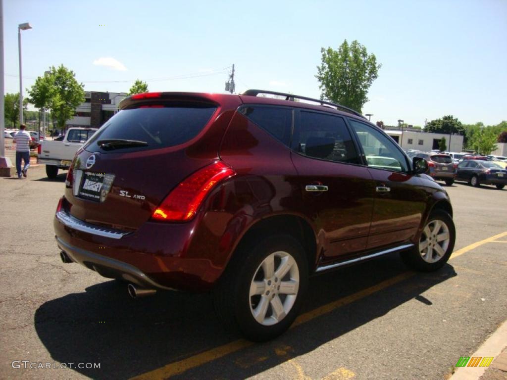 2007 Murano SL AWD - Merlot Pearl / Charcoal photo #10