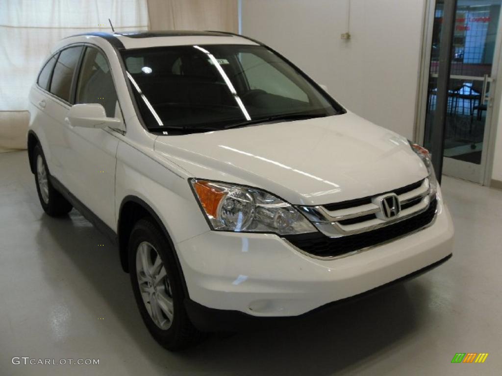 2010 CR-V EX-L - Taffeta White / Gray photo #5