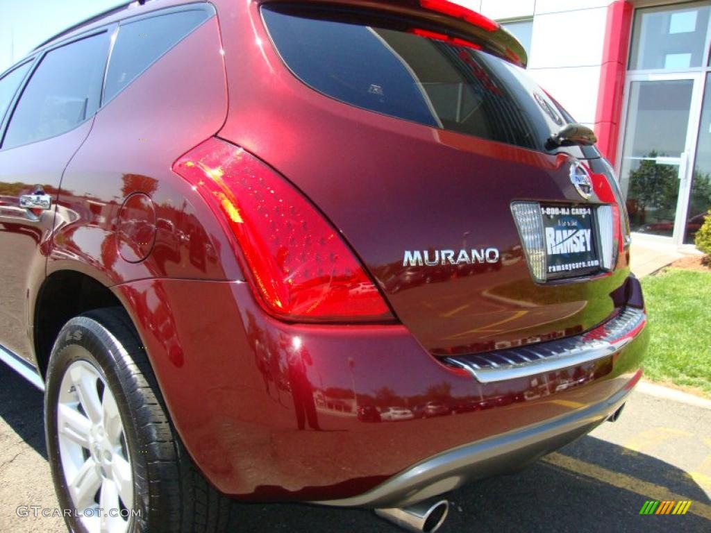 2007 Murano SL AWD - Merlot Pearl / Charcoal photo #18