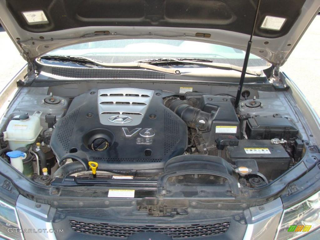 2007 Sonata SE V6 - Steel Gray / Beige photo #15