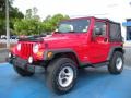 2004 Flame Red Jeep Wrangler Sport 4x4  photo #1