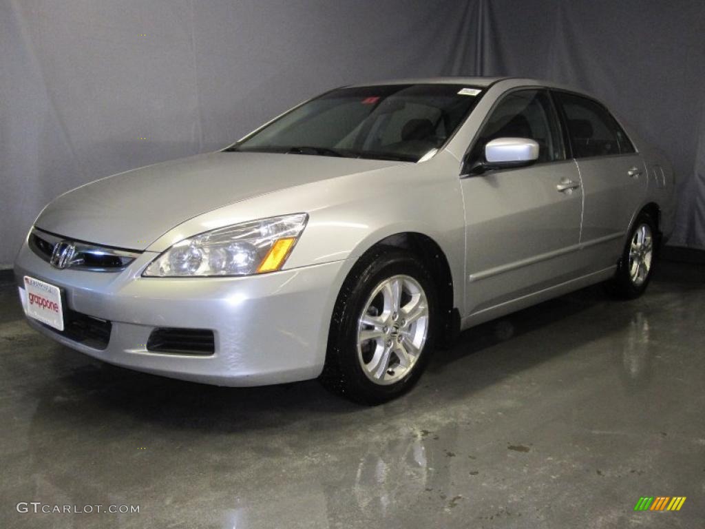 2007 Accord EX Sedan - Alabaster Silver Metallic / Black photo #1