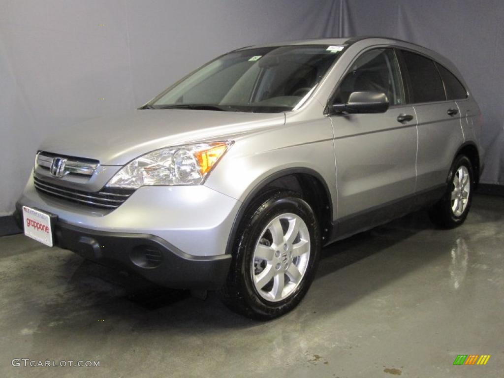 2008 CR-V EX 4WD - Whistler Silver Metallic / Black photo #1