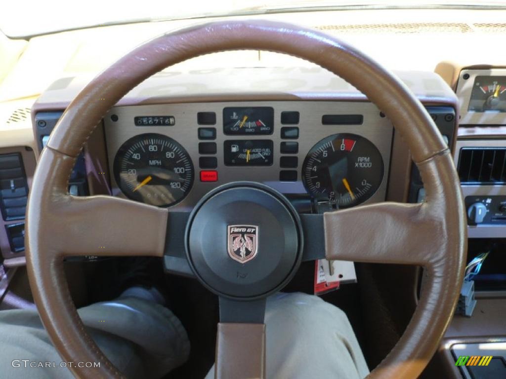1986 Fiero GT - Gold Metallic / Beige photo #23