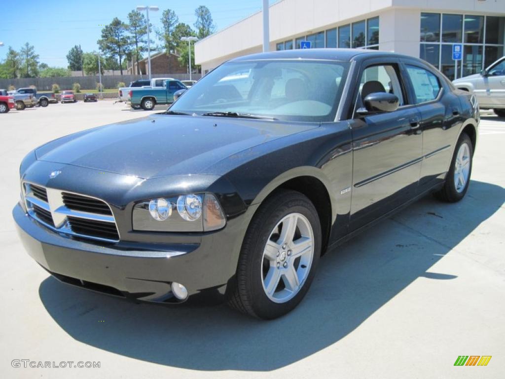 2010 Charger R/T - Brilliant Black Crystal Pearl / Dark Slate Gray photo #1