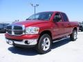 2007 Inferno Red Crystal Pearl Dodge Ram 1500 SLT Quad Cab 4x4  photo #1