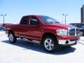 2007 Inferno Red Crystal Pearl Dodge Ram 1500 SLT Quad Cab 4x4  photo #3